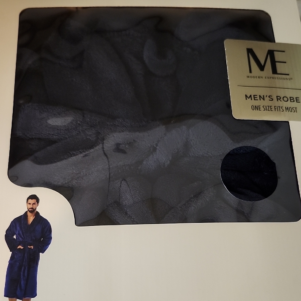 Modern Expressions Men's Blue Robe